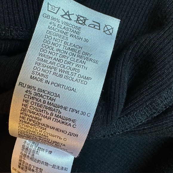 Reiss Asymmetric Neck Jersey Top Black Size‎ Large - Picture 9 of 9